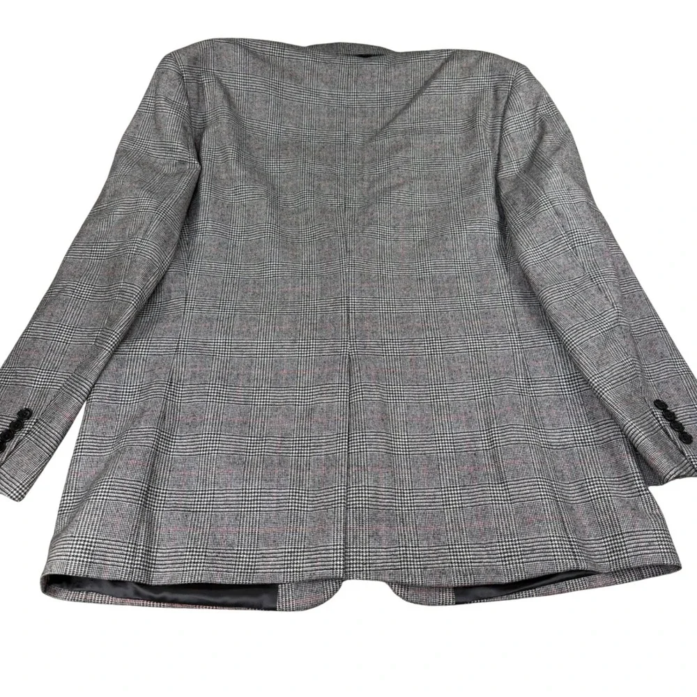 Brooks Brothers Loro Piana Wool Blazer Mens 46 Regular Grey‎ Glen Plaid